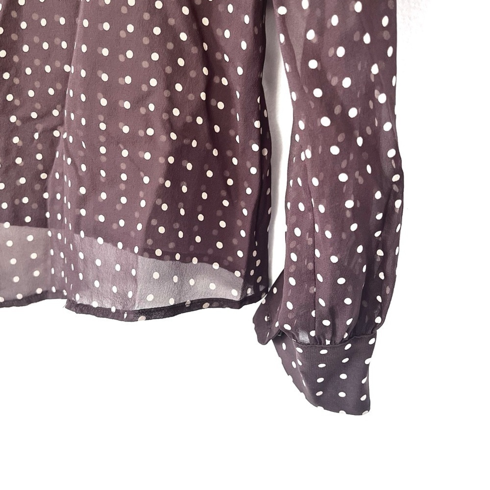 NILI LOTAN
Nicole Espresso Dot Print Silk Blouse Sz Xs - Picture 12 of 16